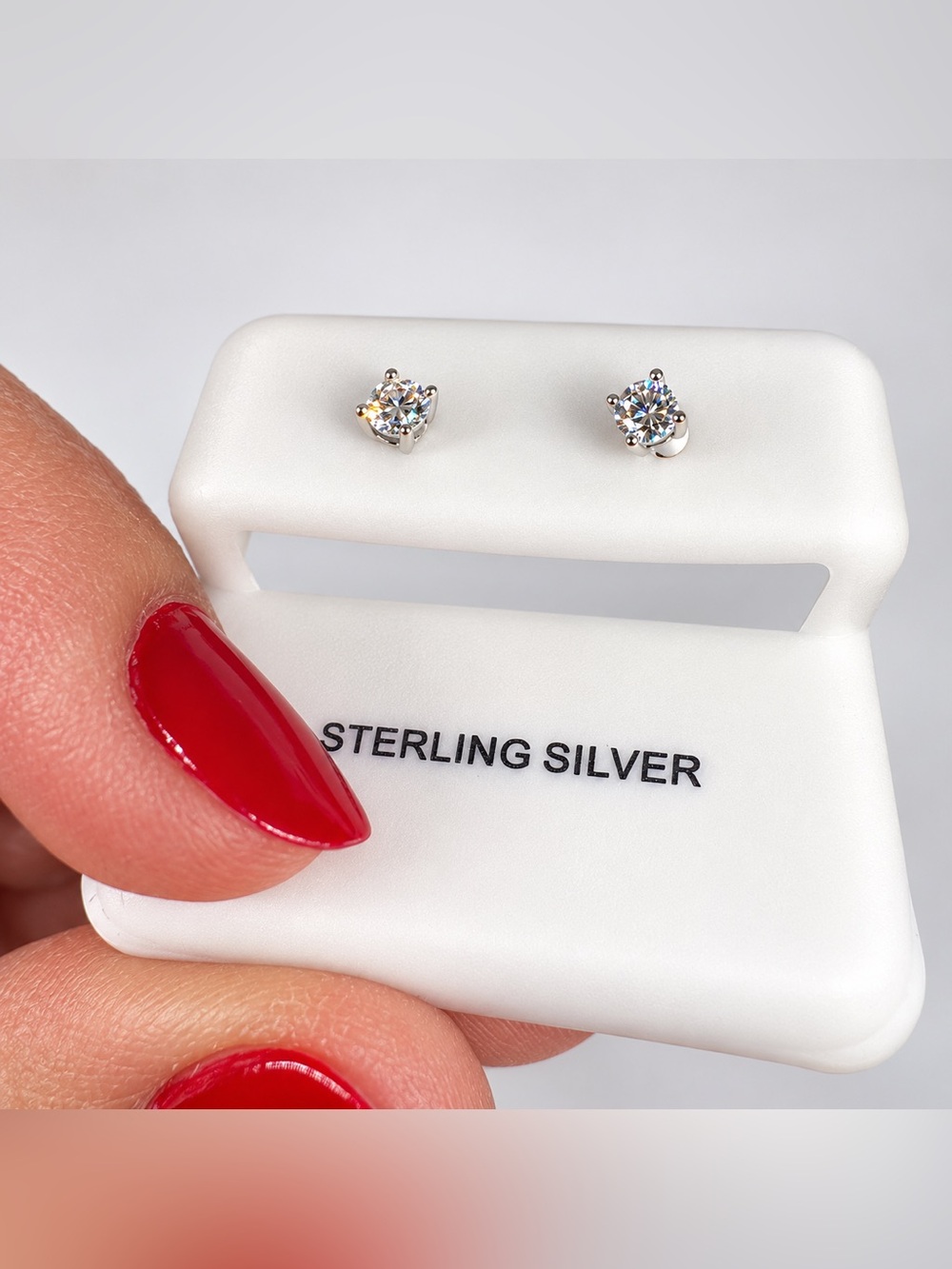 925 Sterling Silver 0.22ct Moissanite Studs 3mm